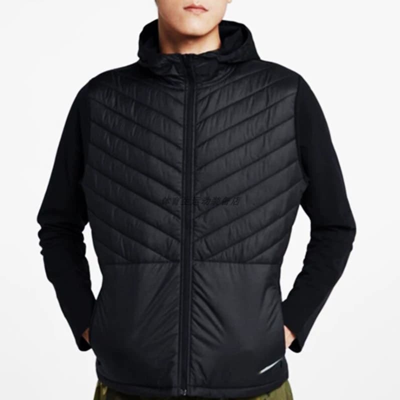 Sports student autumn and winter sports jacket winter training sports vest long sleeve hooded windproof down cotton jacket training wear - OopBuy Spreadsheet