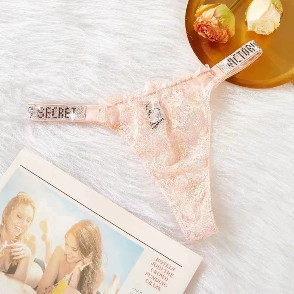 Weivs mi classic underwear high waist rhinestone lace briefs T-back Internet hot outer midriff outfit Weiduo - OopBuy Spreadsheet