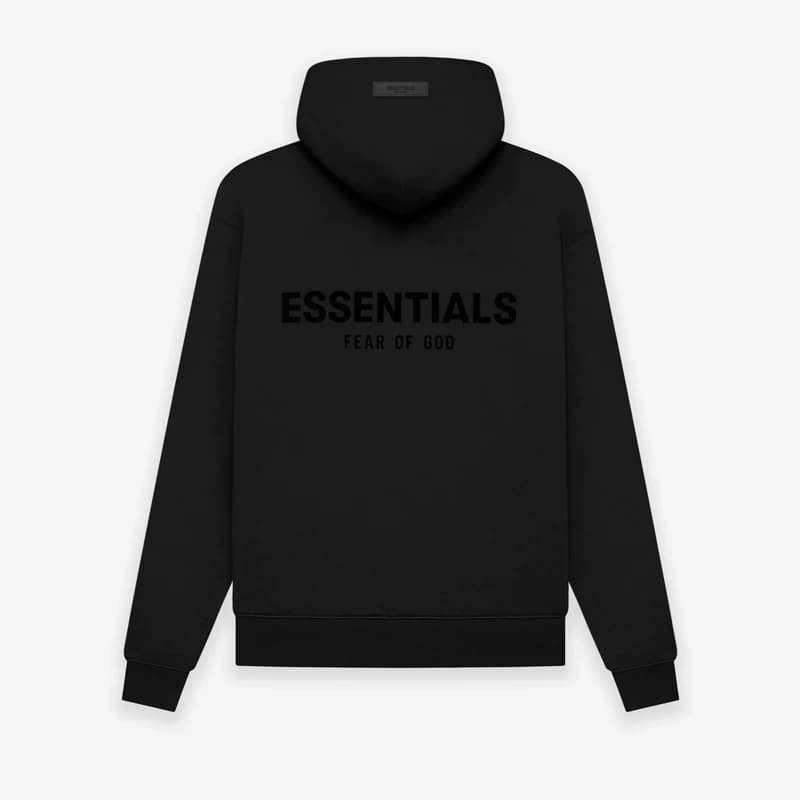 essentials hooded sweater flocked printed fleece-lined men's and women's spring couple coat American top fog double line
