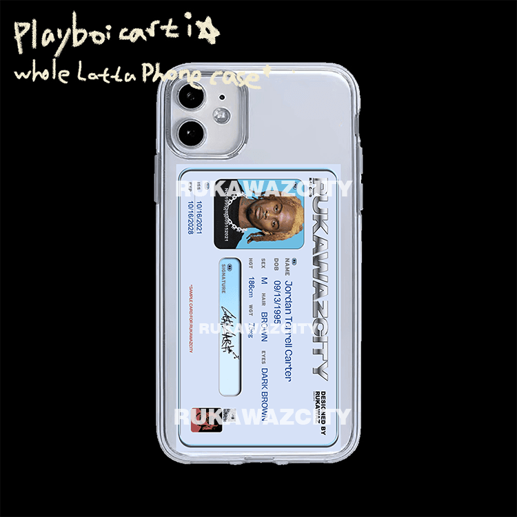 RUKAWAZ original playboi Carti's spoof ID photo is suitable for iPhone13 transparent mobile phone case - OopBuy Spreadsheet