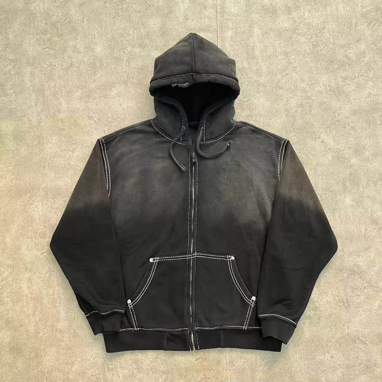 zip large U rhinestone zipper jacket - OopBuy Spreadsheet