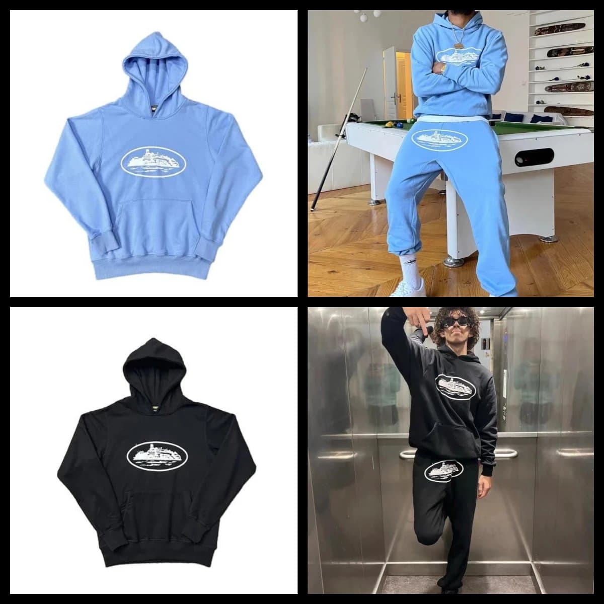 Sweatpants Street Sports Fashion Hood Sweatshirt with Plush - OopBuy Spreadsheet