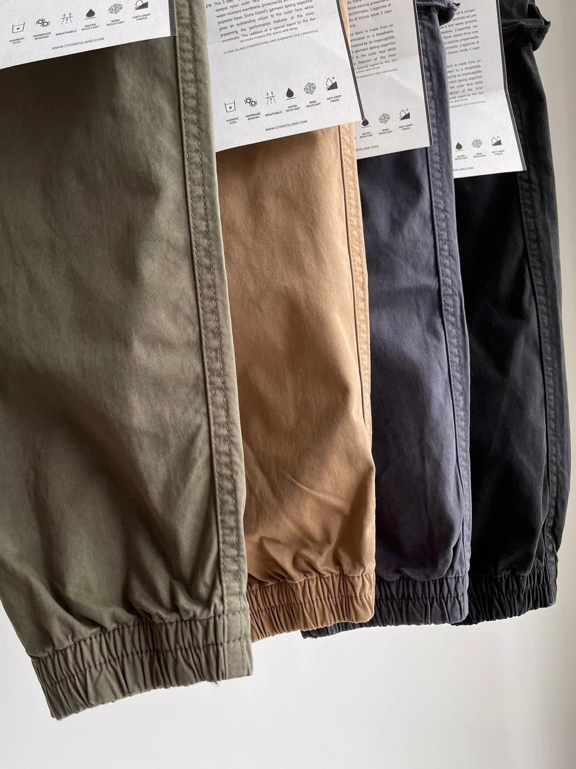 21SS autumn and winter new pocket drawstring waistband cuffs overalls dark functional outdoor trousers casual pants sweatpants commuter pants cross compass embroidered pants military style khaki green black navy blue ly - OopBuy Spreadsheet