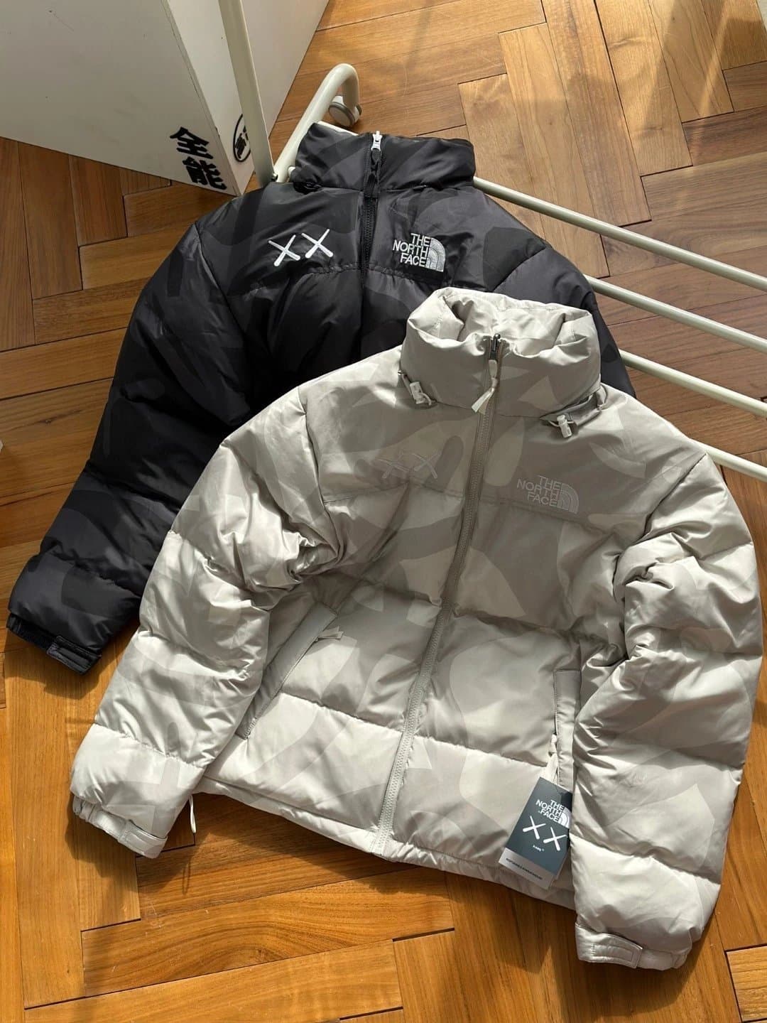 XX Kaws FW22 1966 Nuptse down Jacket Cross Embroidery Camouflage Stand Collar Down Jacket Unisex yh - OopBuy Spreadsheet