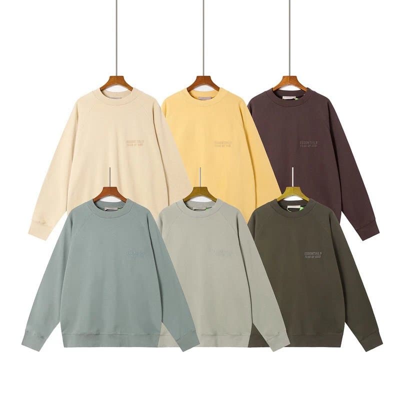 FEAR OF GOD ESSENTIALS Trendy Autumn Winter Round Neck Velvet Hoodie 91