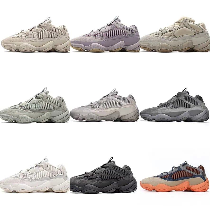 Yeezy Pure Coconut 500 Dad Shoes Couple Yeezy500 Running Casual Sports Shoes 90