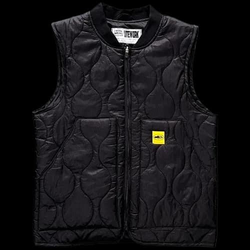 corteiz vest Guerillaz Lightweight Quilted Black