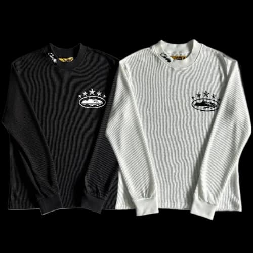 corteiz longsleeve 5th Anniversary ALCATRAZ Waffle