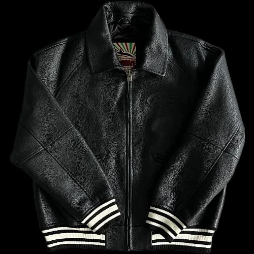 corteiz jacket 100% leather
