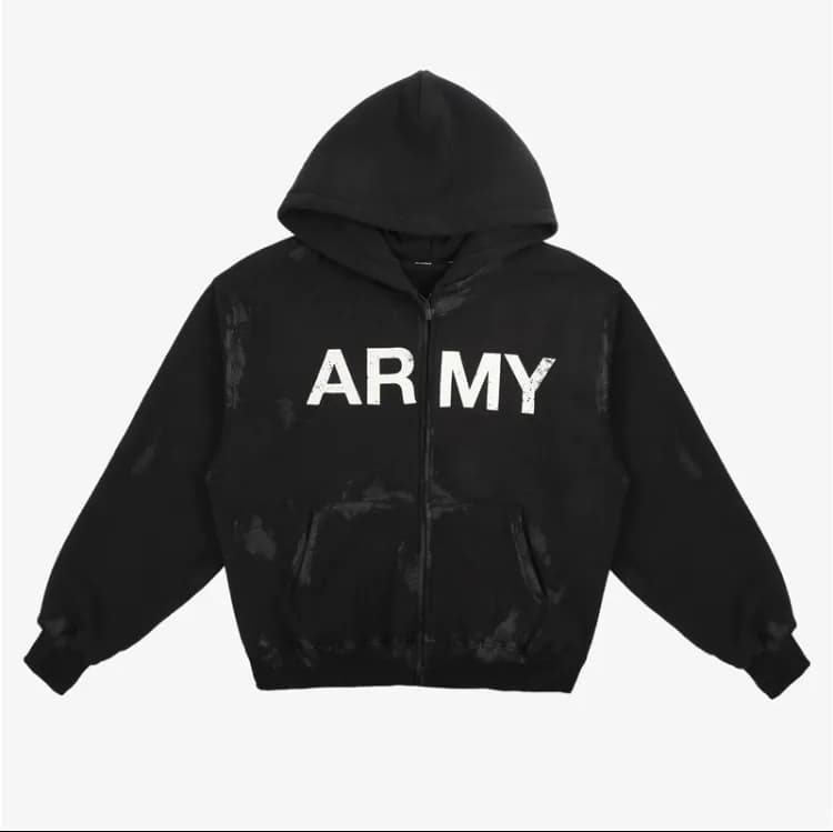 Army Zip Up Hoodie 3 Styles