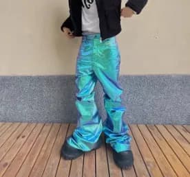 Rick owens waxed flared pants