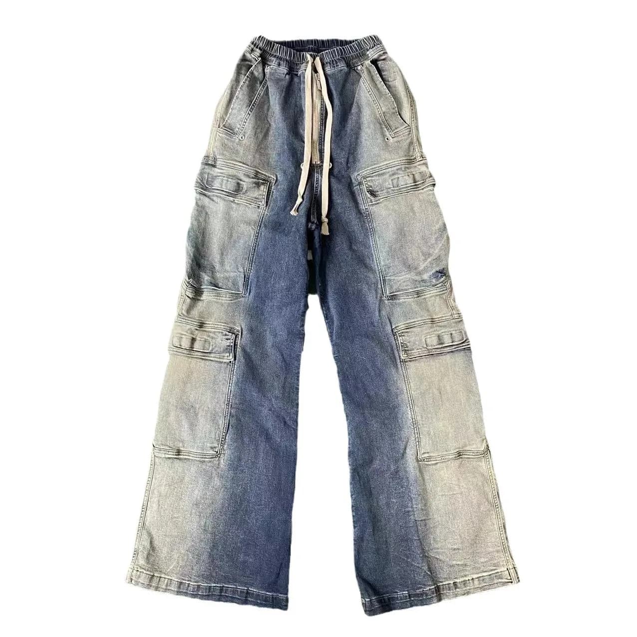 Rick Owens Edfu Cargo Denim Cargo blue