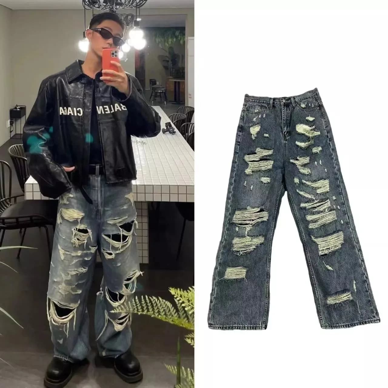 Balenciaga Ripped Denim