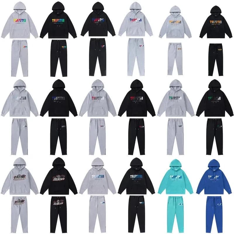 Top selling Trapst European and American fashion brand gradient letter tiger head print hooded sweat 20