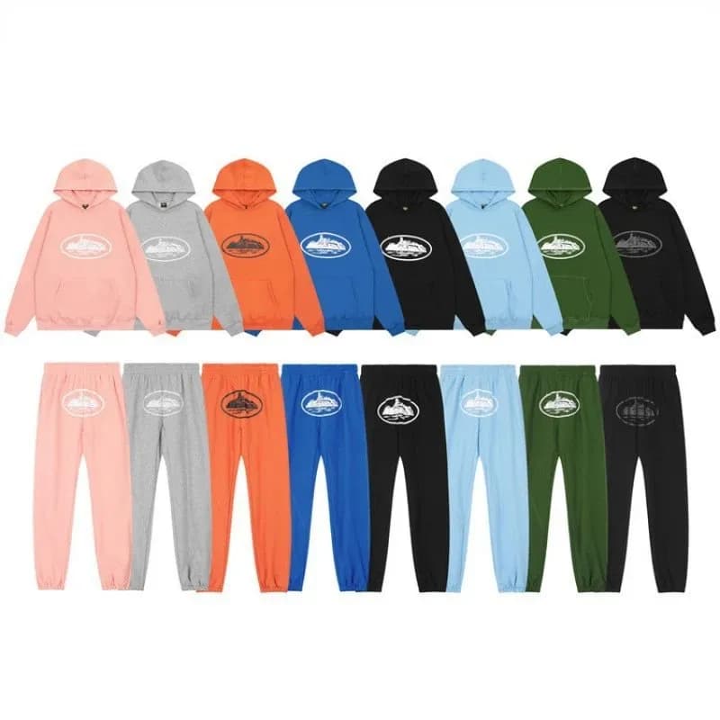 Corteiz Devil Island Hoodie Street Hip Hop Skate Sport Set Casual Fleece Sweatpants Fashion Trendy 10