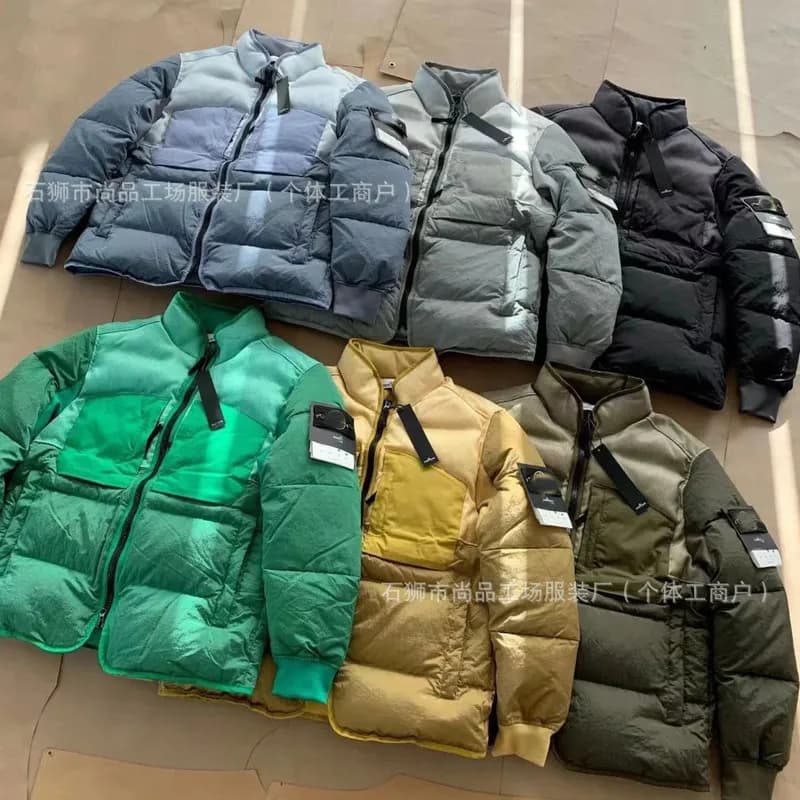 Foreign trade Shitou Xiaodao warm cotton coat for men and women with stand up collar men s autumn and winter thickened bread coat couple contrasting color 12