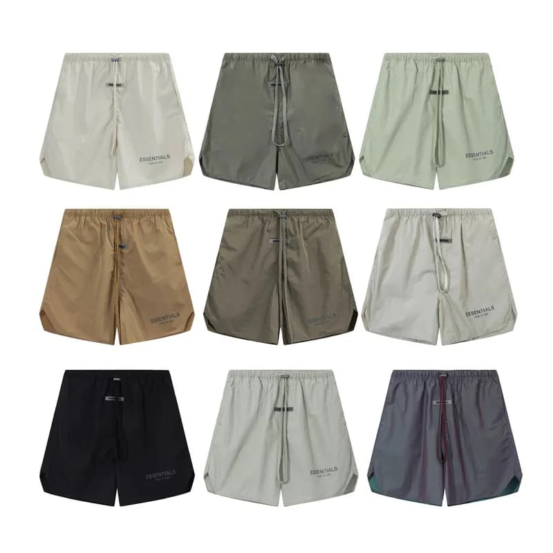 2024 Spring and Summer New FOG Multi line Letter Printed Casual Beach Shorts for Men and Women Same Style One Piece Wholesale Shipping 5