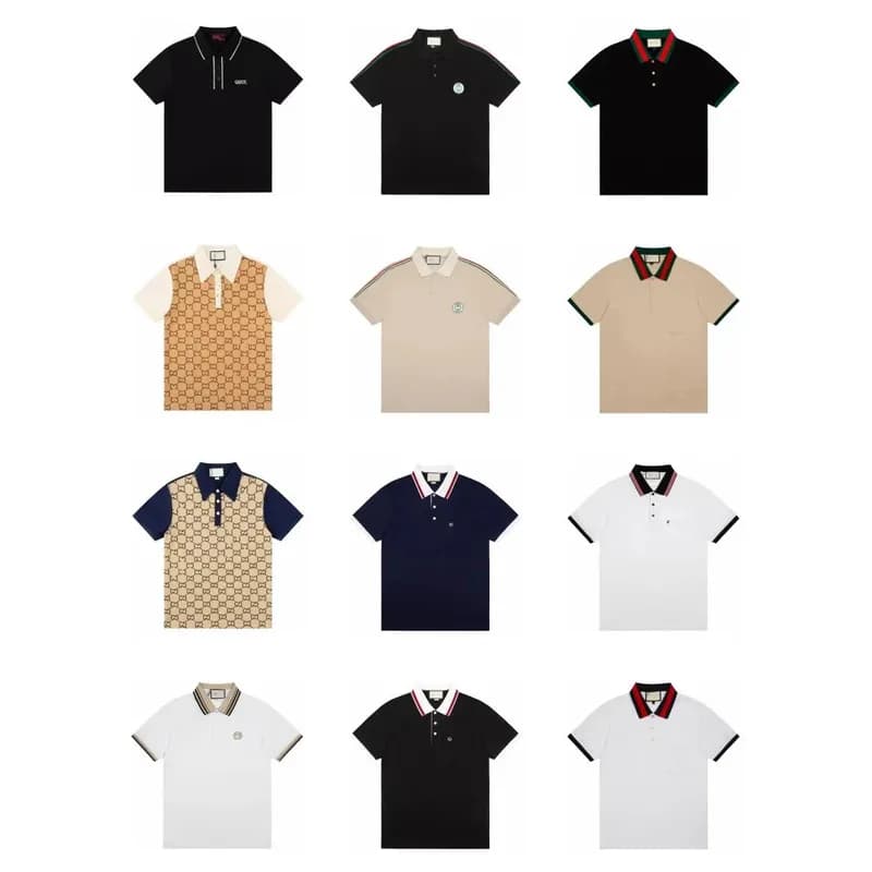New European and American ancient GU Manyinqi CCI Velcro short sleeved internet celebrity INS lapel fashion clothes men and women tops 4