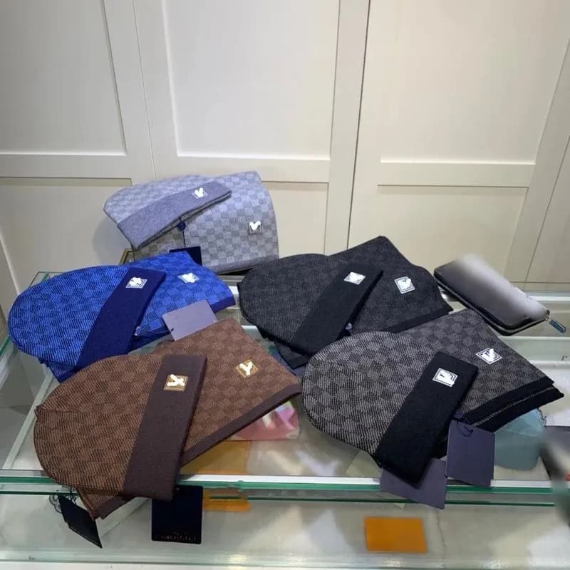 Fashion Scarf Hat Combo Set
