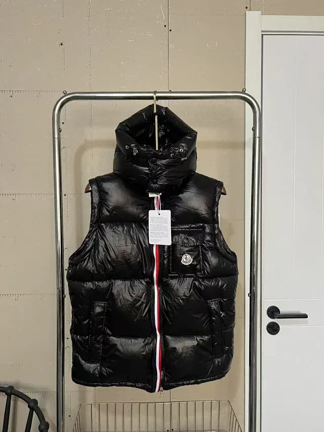 Moncler-Style Glossy Down Vest