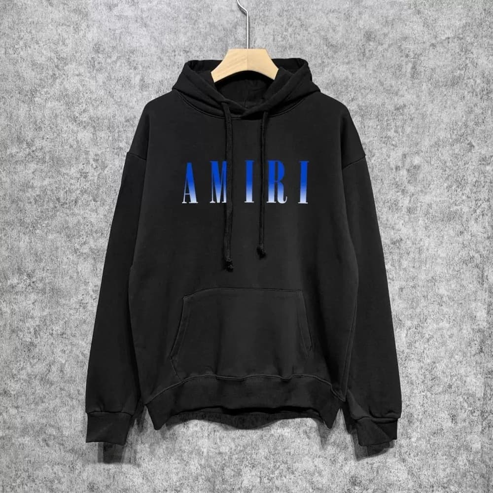 Amiri-Style Gradient Logo Hoodie