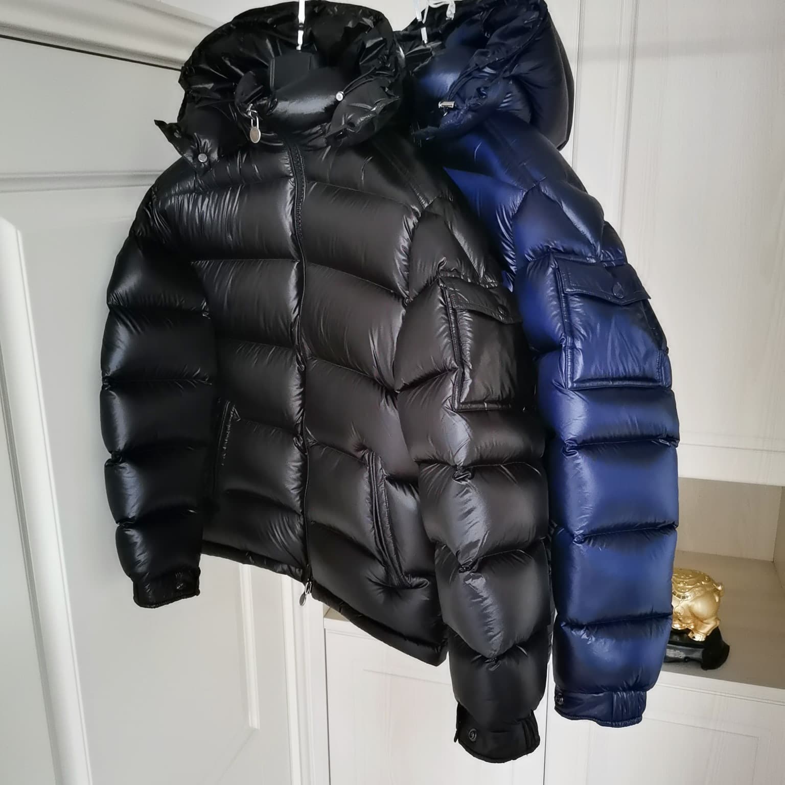 Meng M simple men's casual down jacket couple's black down jacket face