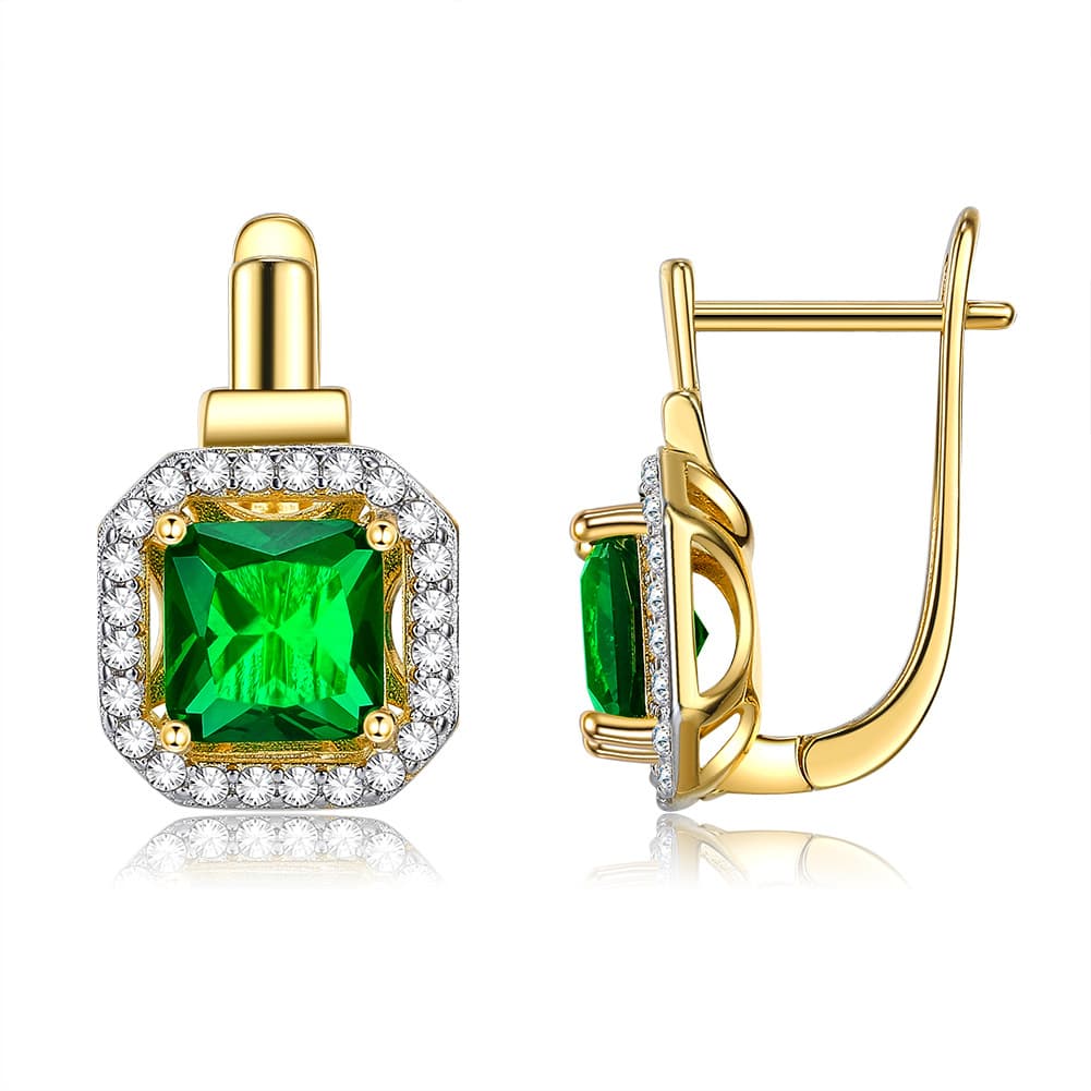 New square earrings for ladies retro fashion simple three-dimensional geometric earrings European and American jewelry wholesale KZCE315