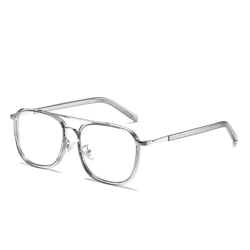 Pure titanium electroplating plate frame glasses Jay Chou big sword small face female eyebrow frame eyebrow wire frame fashion plain face - OopBuy Spreadsheet