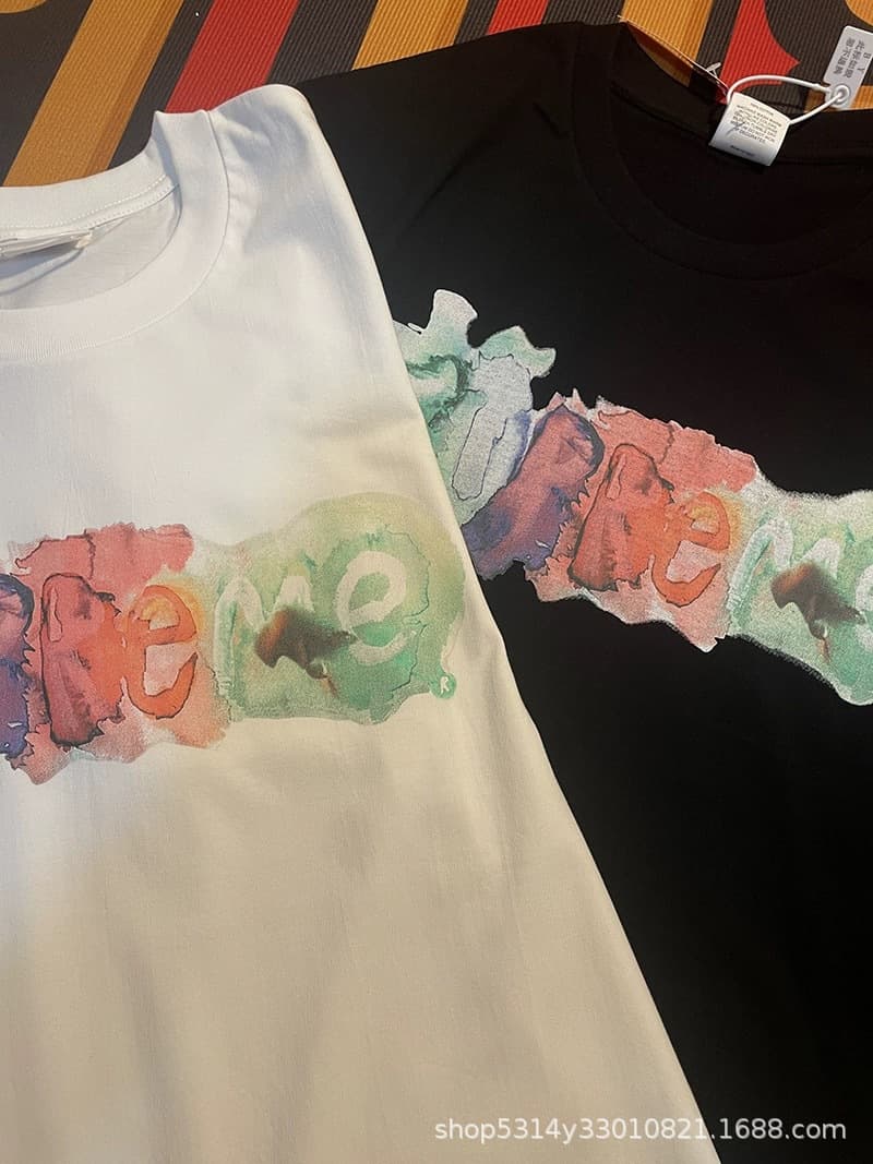 Street American trend brand BOX short tee Milan cross smoke classic letter short-sleeved T-shirt loose men and women - OopBuy Spreadsheet