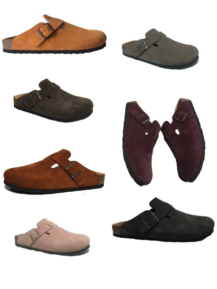 BMXM classic baotou slippers cow fur flat bottom fashion couple bo chewing outdoor lazy shoes