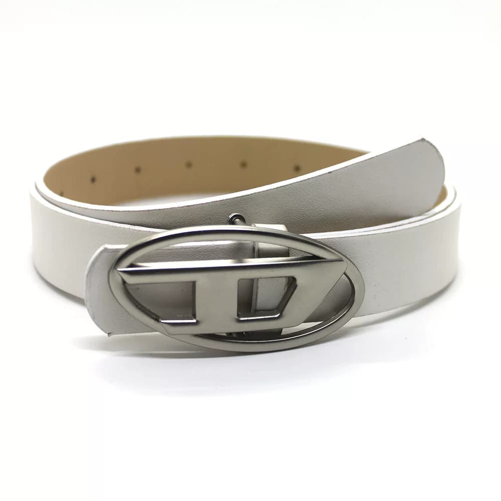 Korean trend New Letter D oval metal snap button men and women all-match decoration belt fashion matching jeans