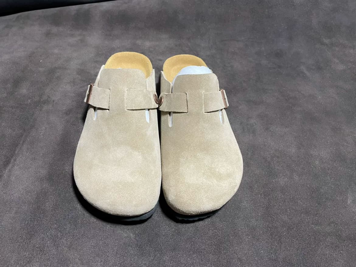 BMXM half-covered slippers for men and women, the same style, Bohai suede fashion lazy shoes