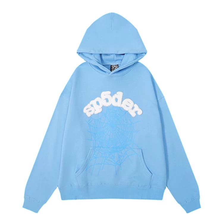 American fashion brand Sp5der 555555 spider web hooded sweater men Young Thug same style ins coat women