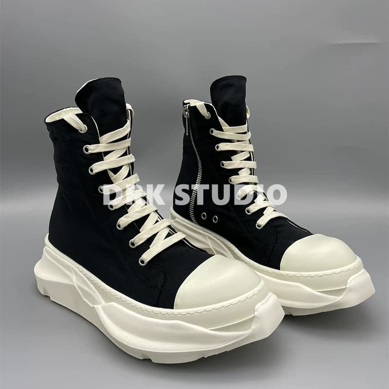 New 20SS black and white bottom high-top and low-top TPU double-layer bottom shoes for men and women, dark style