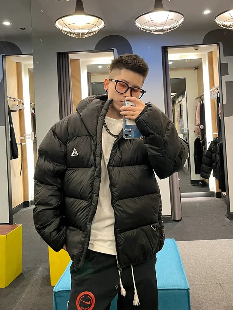ACG Lunar Lake hooded cotton jacket for boys and girls couples P cotton puffer jacket warm jacket winter