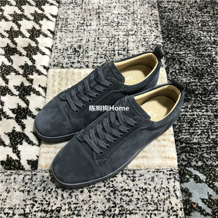 CLOUMANCE simple low-top solid color suede sneakers four seasons shoes