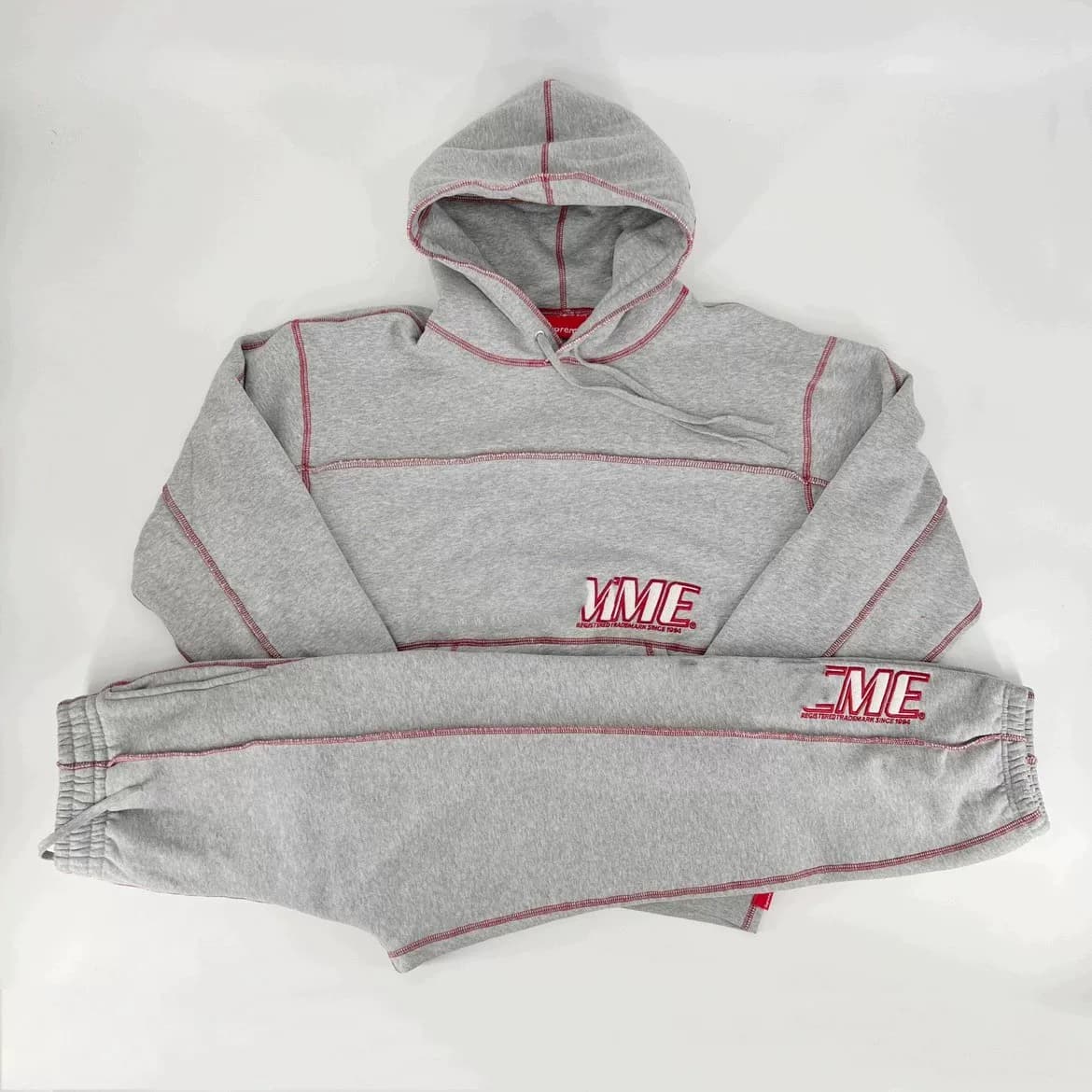 Centralcee drill coverstitch tracksuit stitching exposed design pure cotton suit