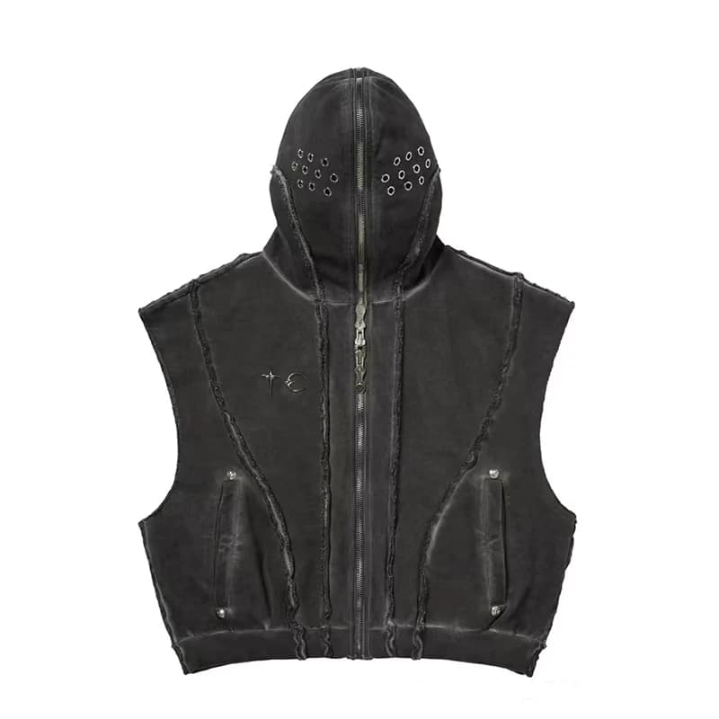 Thug Club Distressed Zip Up Vest