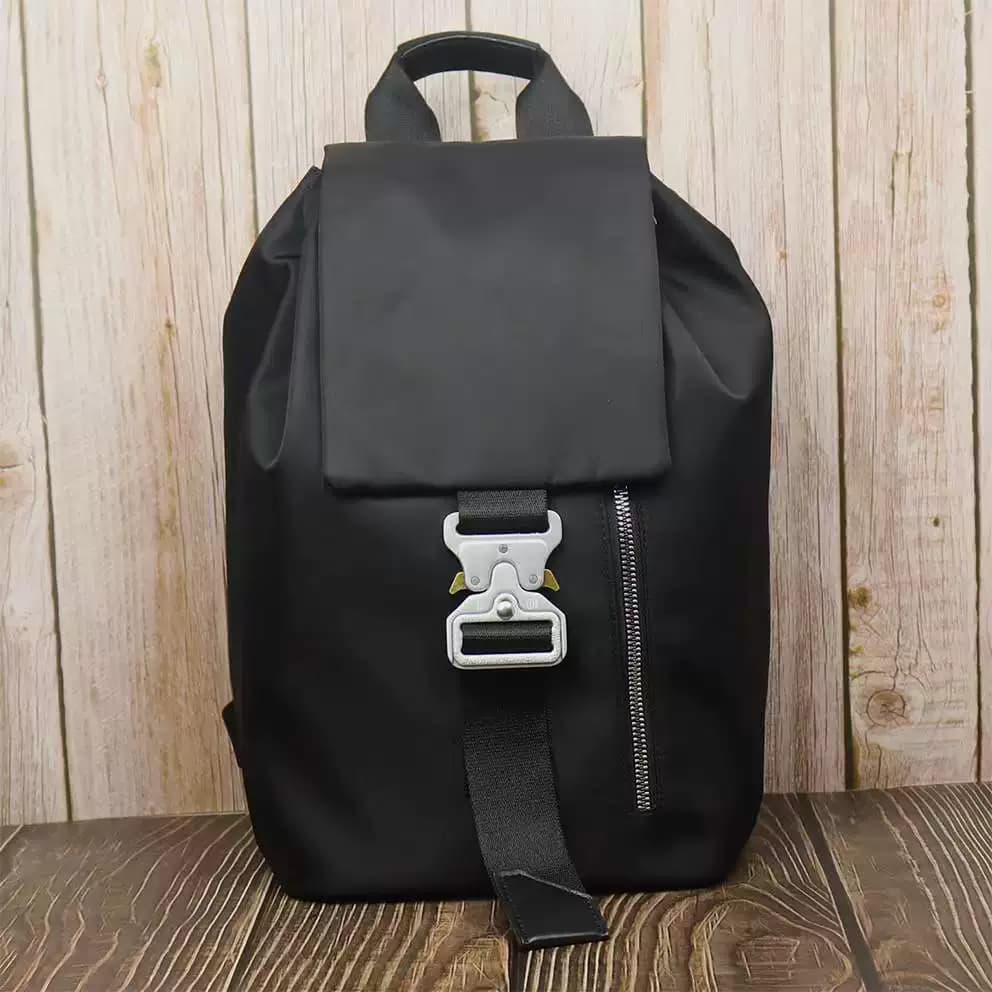 2024 new 1017alyx9sm black nylon cloth backpack tactical function buckle backpack for men and women couples trend