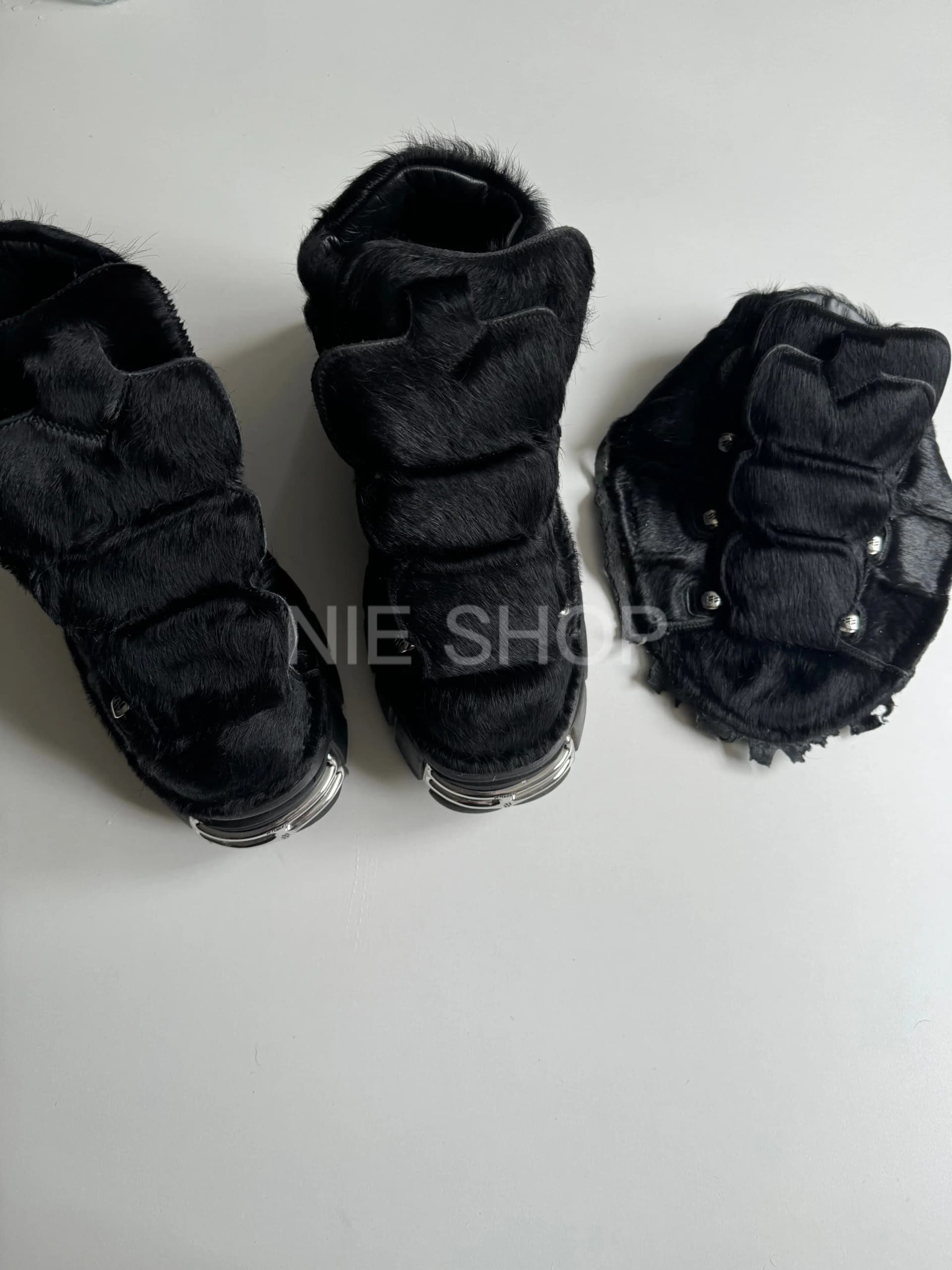 Independent vet joint vetements shoes horse hair punk y2k subculture metal thick-soled shoes top men's Bi Ru