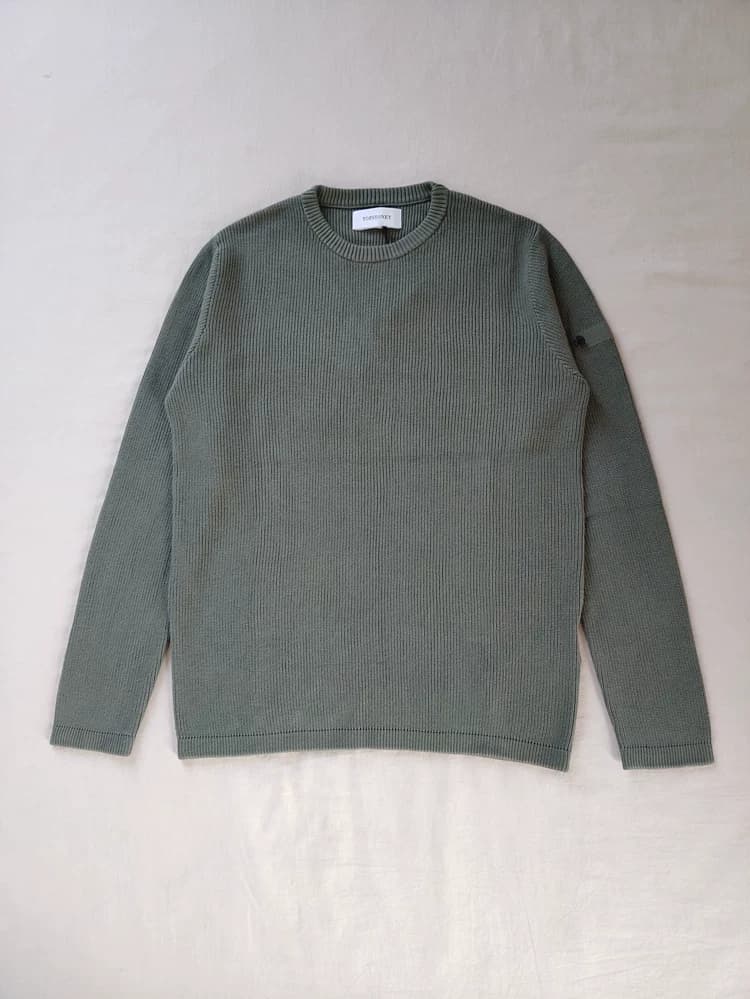 24SS 514D8 RIBBED SOFT COTTON KNITWEAR TOPSTONEY