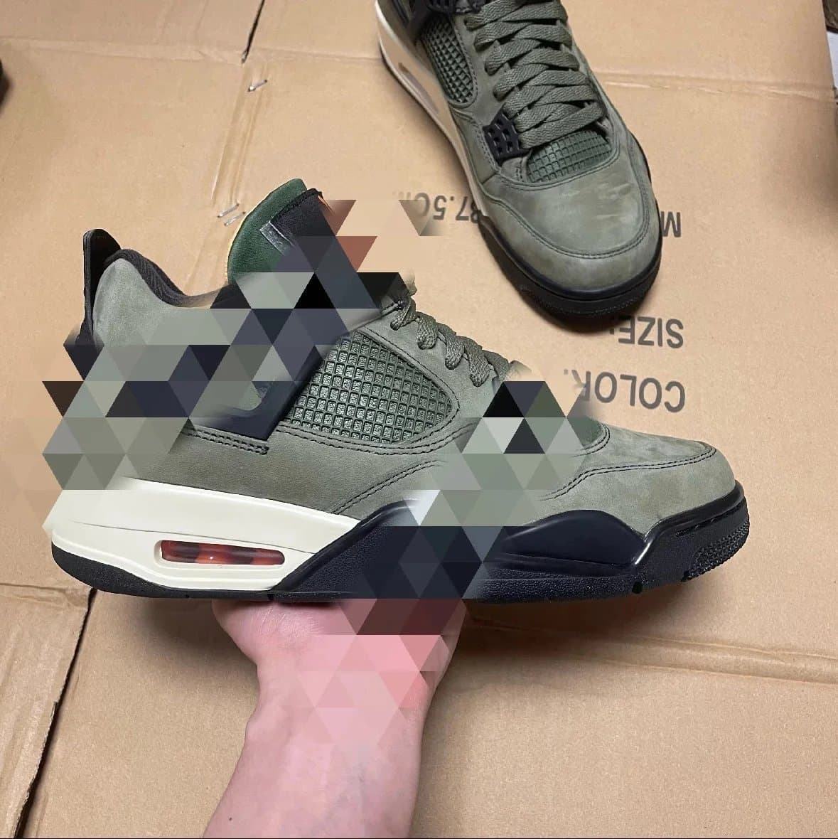 Air Jordan 4 Retro UNDEFEATED olive green GX