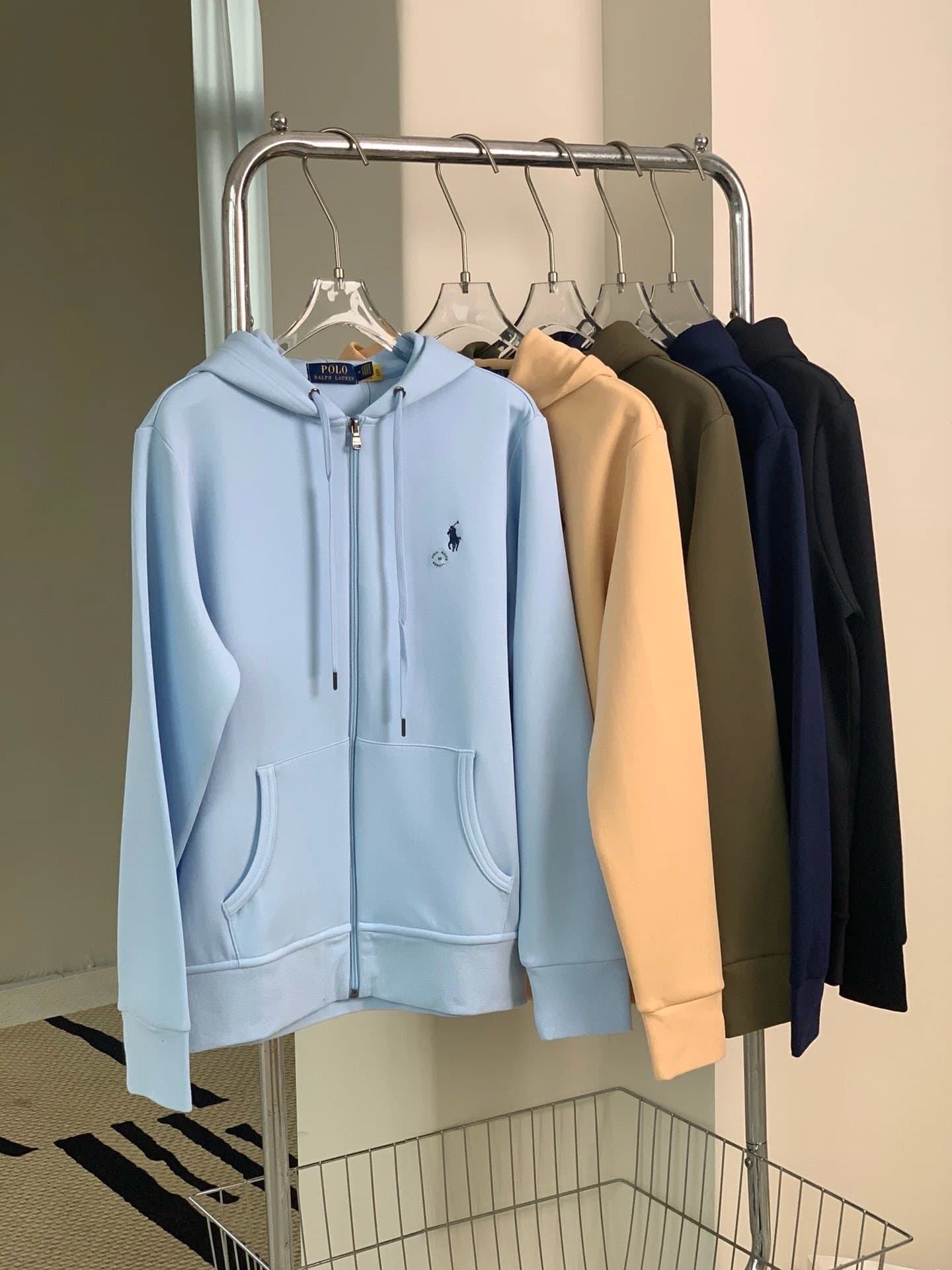 RL Five color zipper hooded cardigan for men and women KK AXY