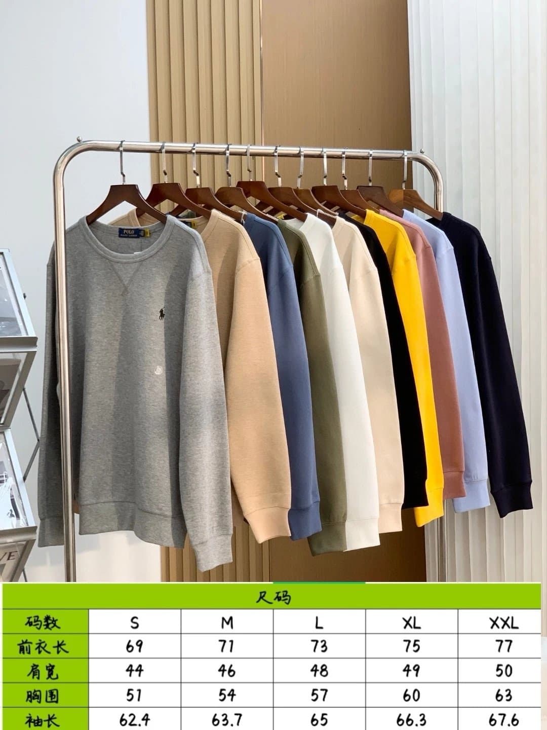 RL Basic 12 color round neck sweatshirt for men and women12 KK