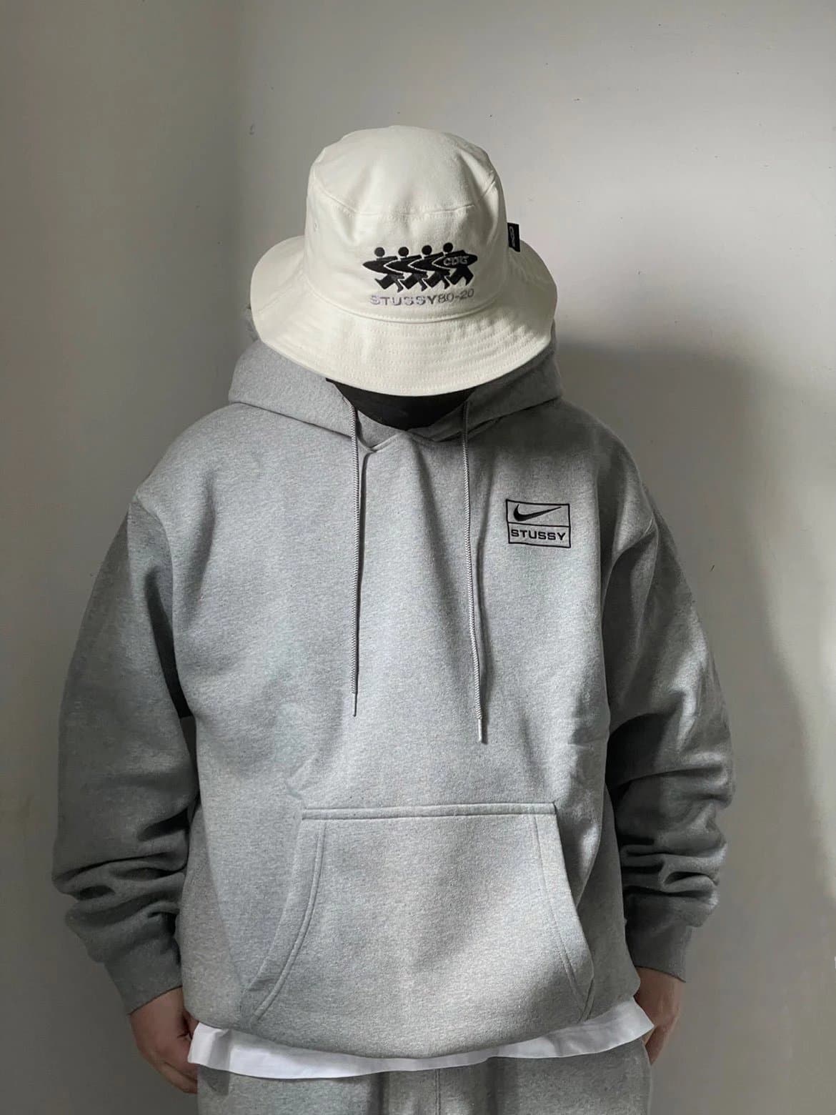 Fleece hooded sweatshirt, co-branded Stu NK co-branded loose version men and women couples plus fleece hooded sweatshirt hoodie - OopBuy Spreadsheet