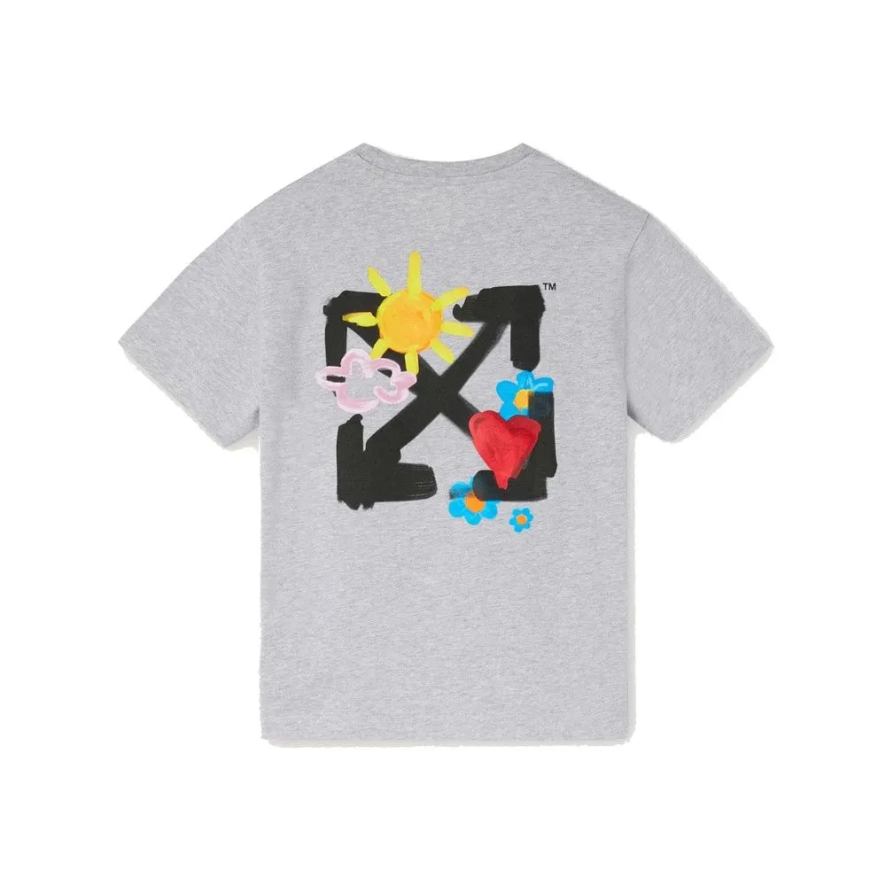 Kids off white tee