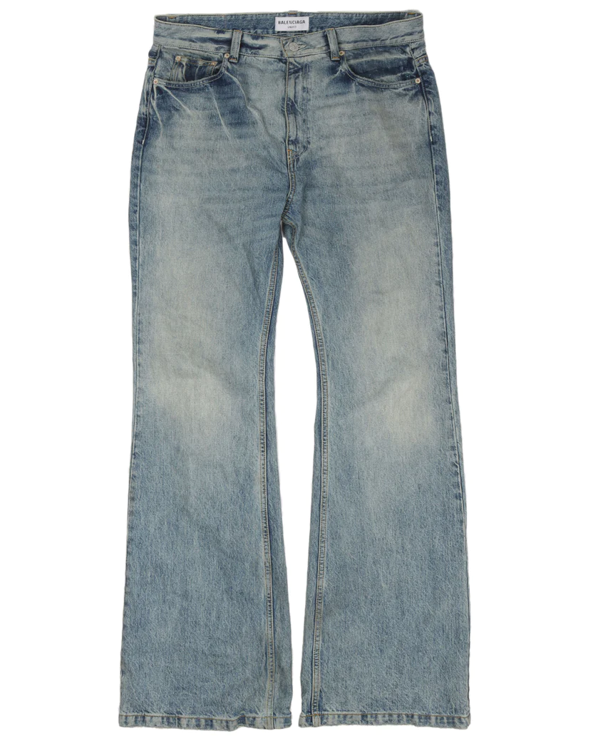 Balenciaga Lost Tape Flared Denim Blue