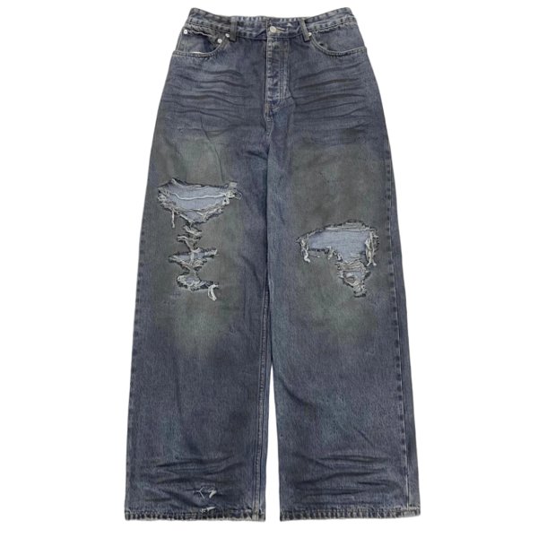 Balenciaga Mud Distressed Denim