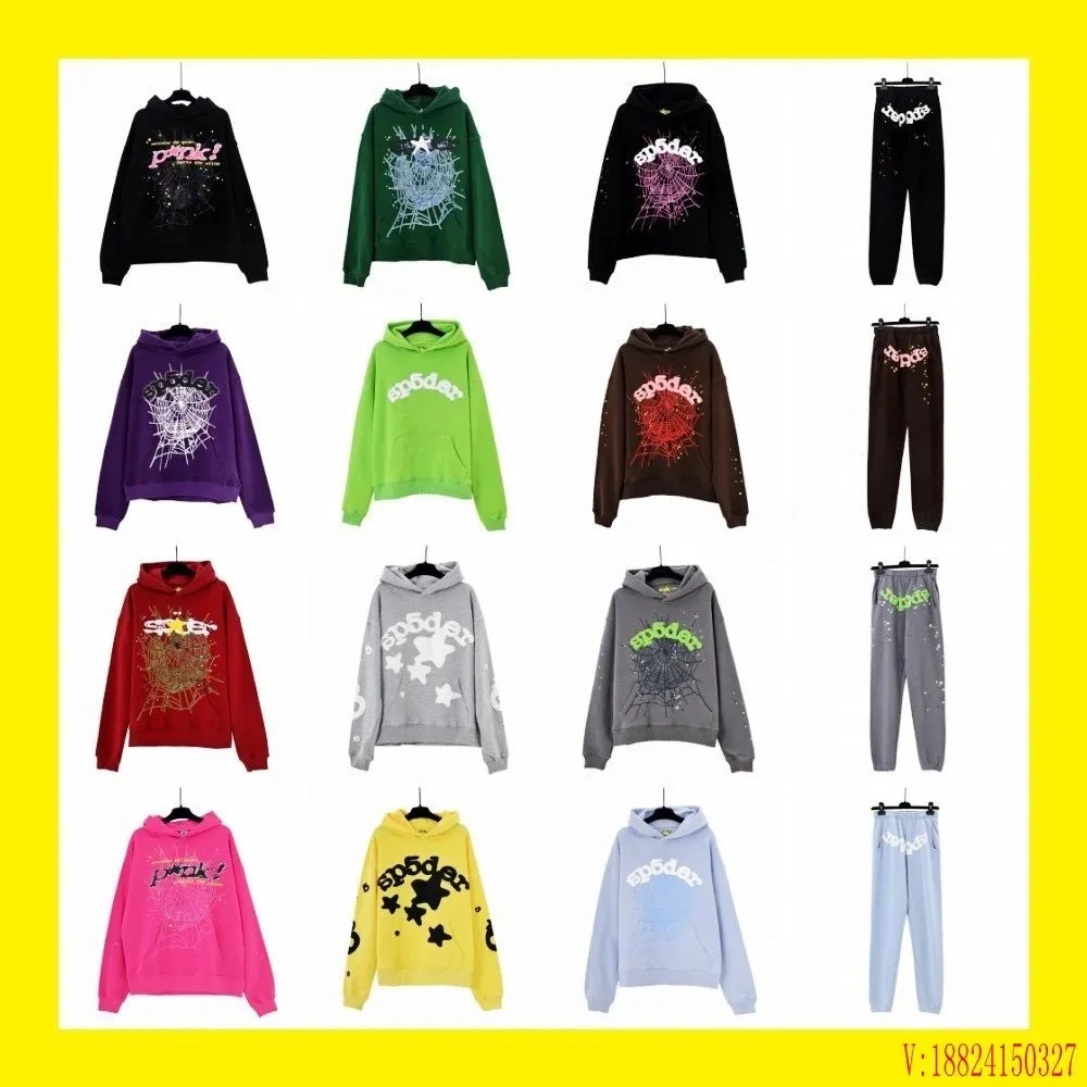 hip-hop singer sp5der printed couple hoodie, men's and women's hoodie, sports suit (81) - Image 1