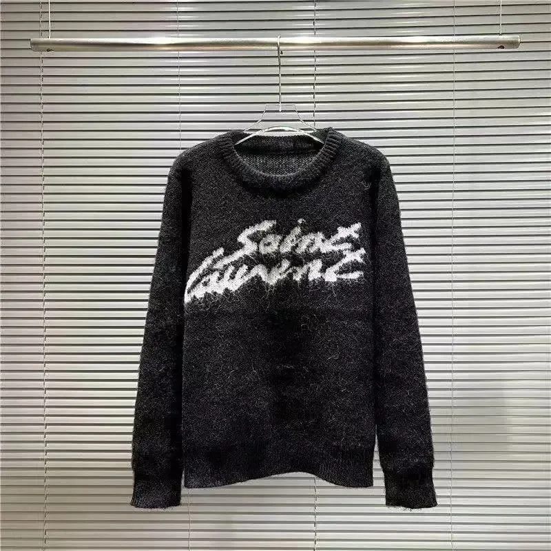 Saint Laurent Signature Mohair Knit Sweater